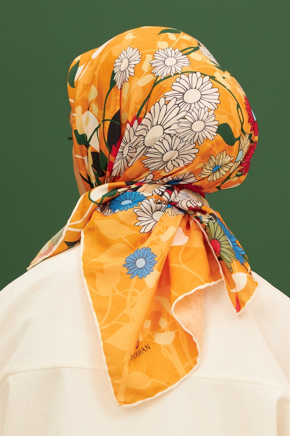 İpekhan Pamuk Eşarp - La Flores Desen - IHE1103-18