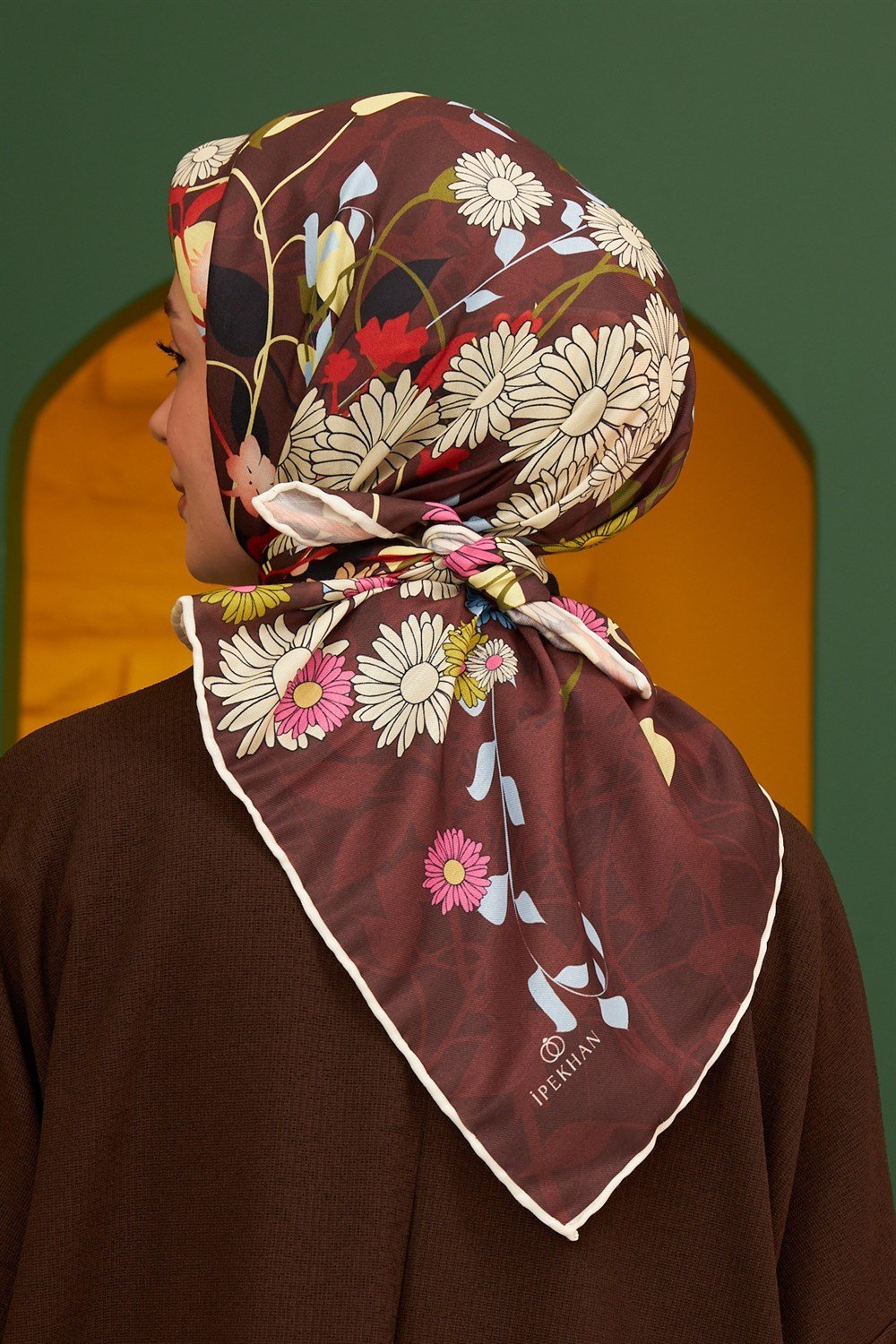 İpekhan Pamuk Eşarp - La Flores Desen - IHE1103-01