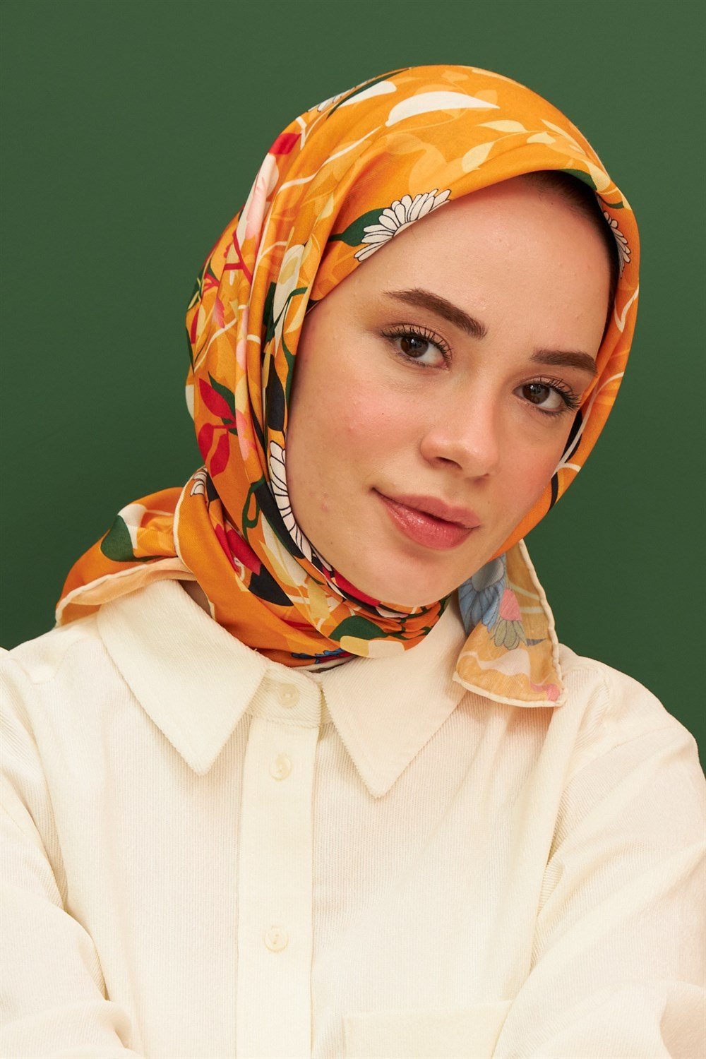 İpekhan Pamuk Eşarp - La Flores Desen - IHE1103-18