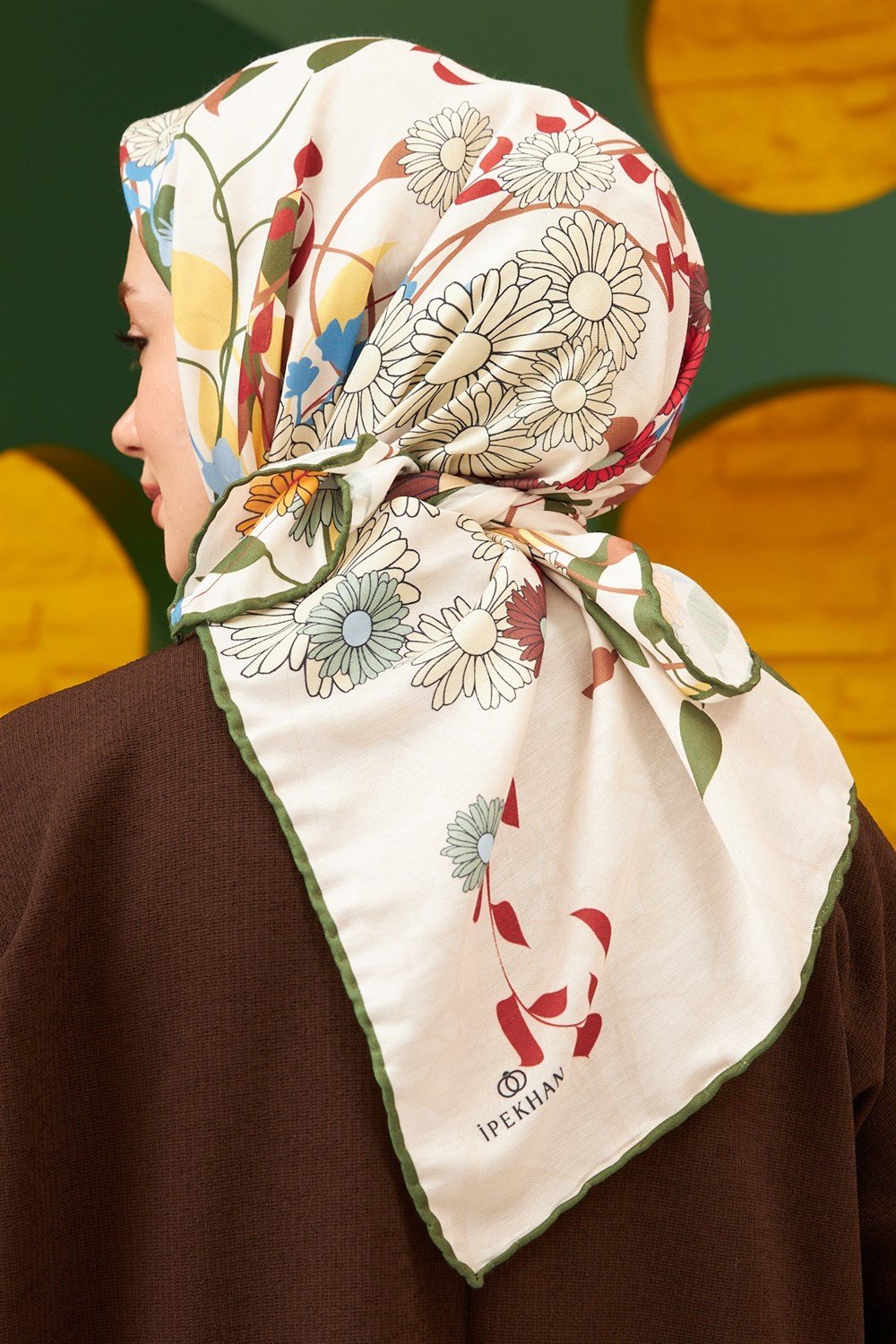 İpekhan Pamuk Eşarp - La Flores Desen - IHE1103-17