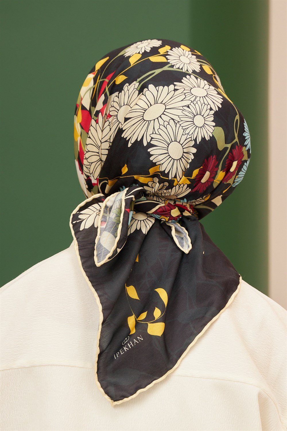 İpekhan Pamuk Eşarp - La Flores Desen - IHE1103-12