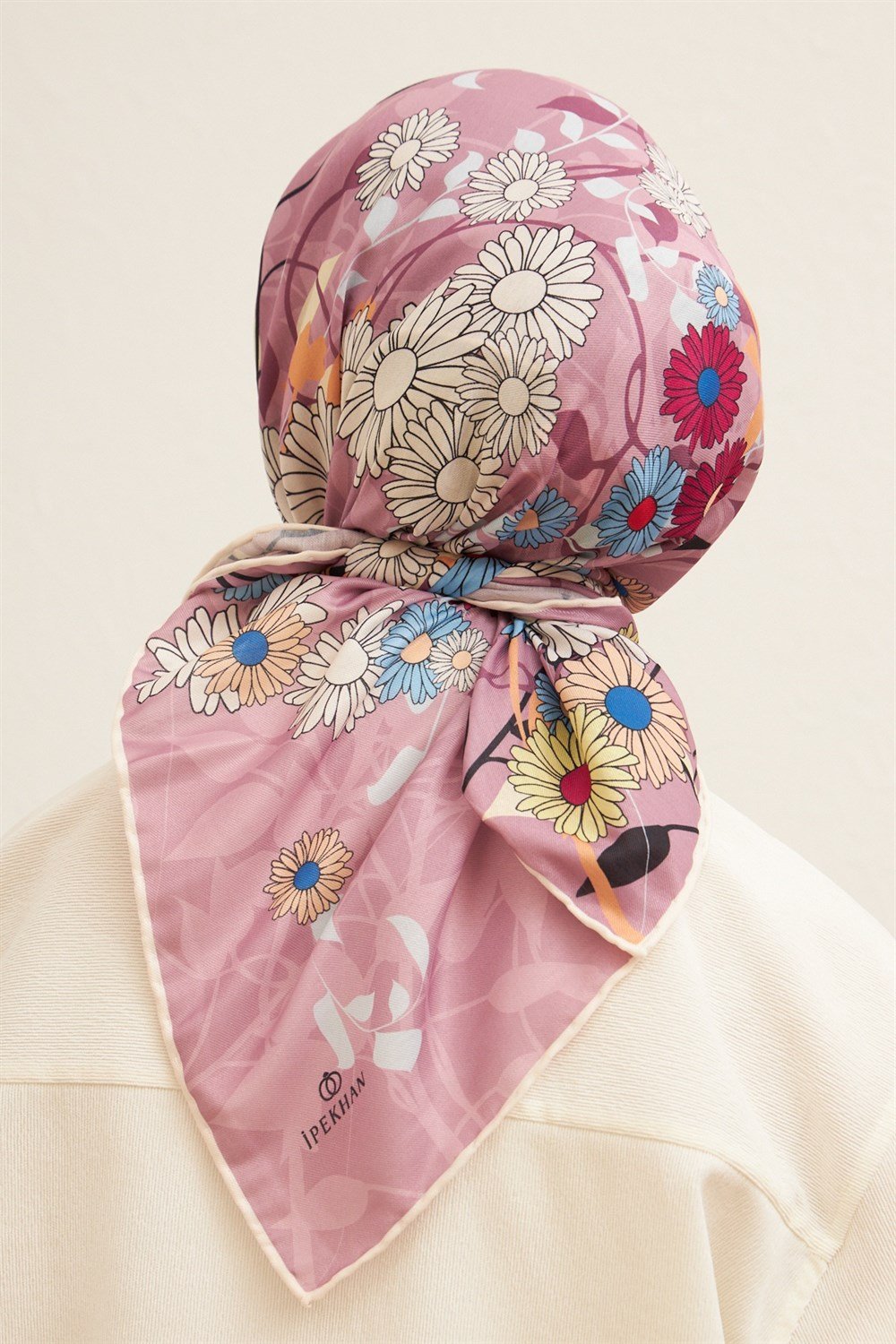 İpekhan Pamuk Eşarp - La Flores Desen - IHE1103-06