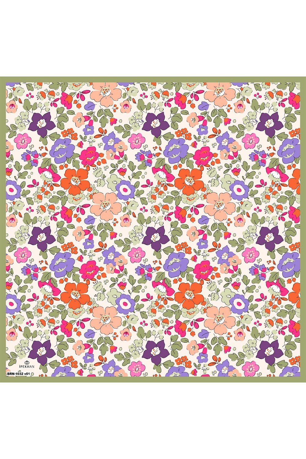 İpekhan Pamuk Eşarp - Nergis Desen - IHE1092-01