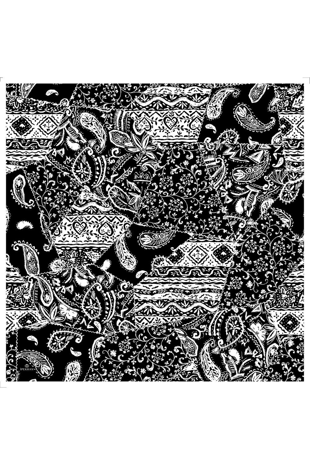 İpekhan Pamuk Eşarp - Otantik Çiçekli - IHE003-14