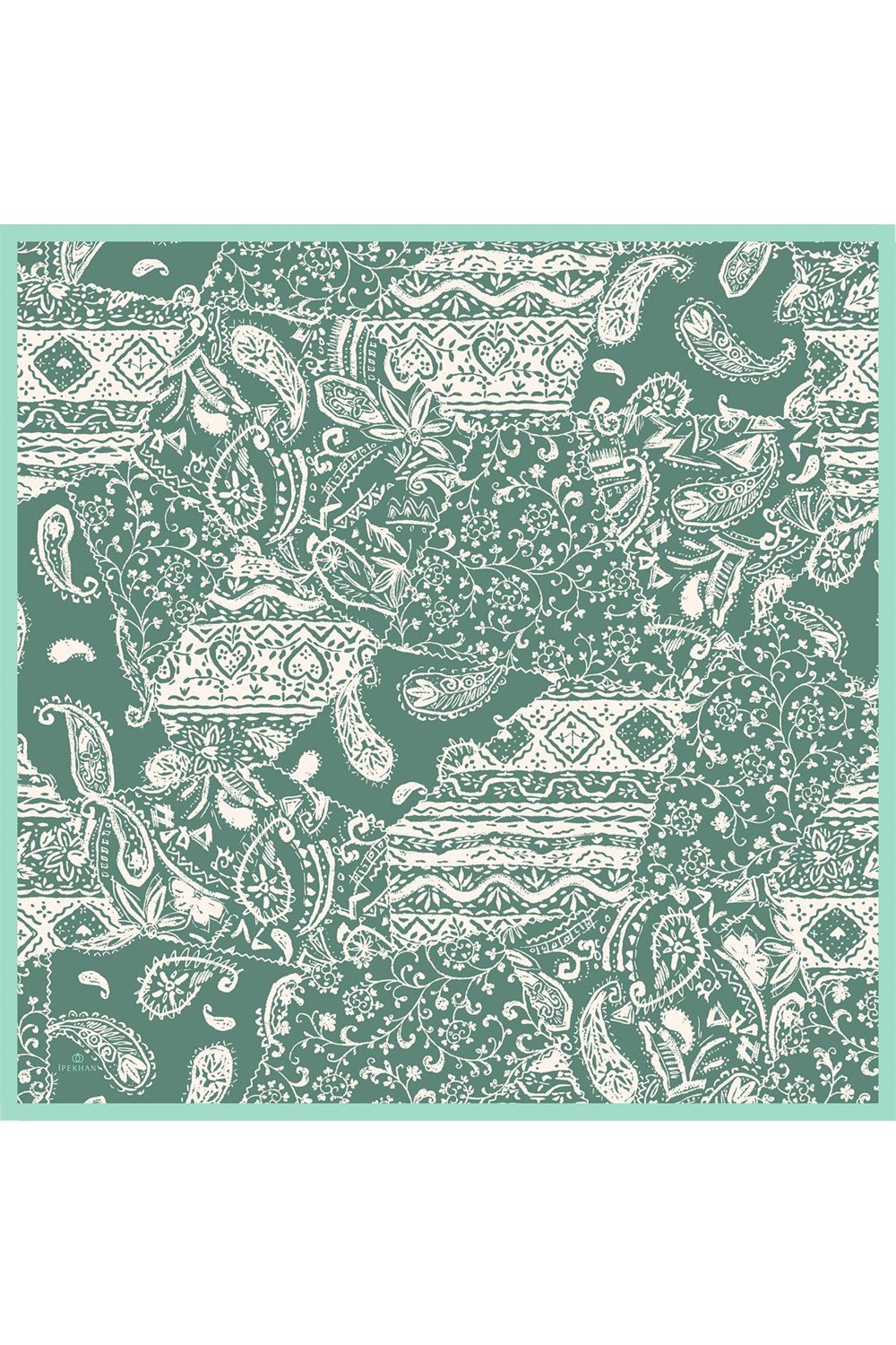 İpekhan Pamuk Eşarp - Otantik Çiçekli - IHE003-10