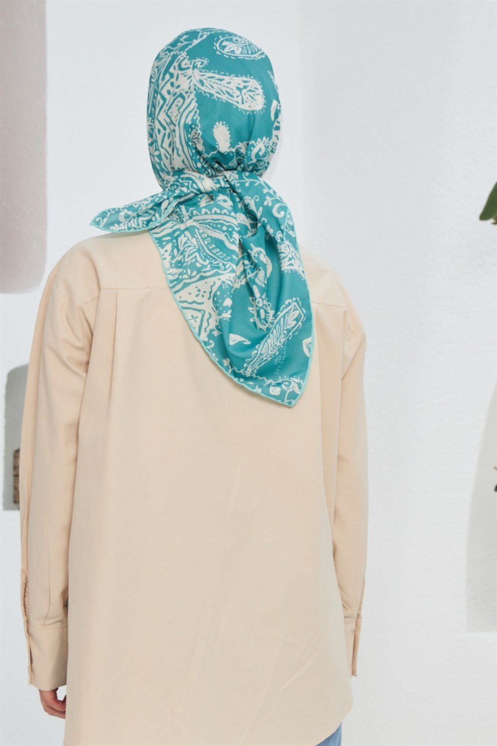 İpekhan Pamuk Eşarp - Otantik Çiçekli - IHE003-10