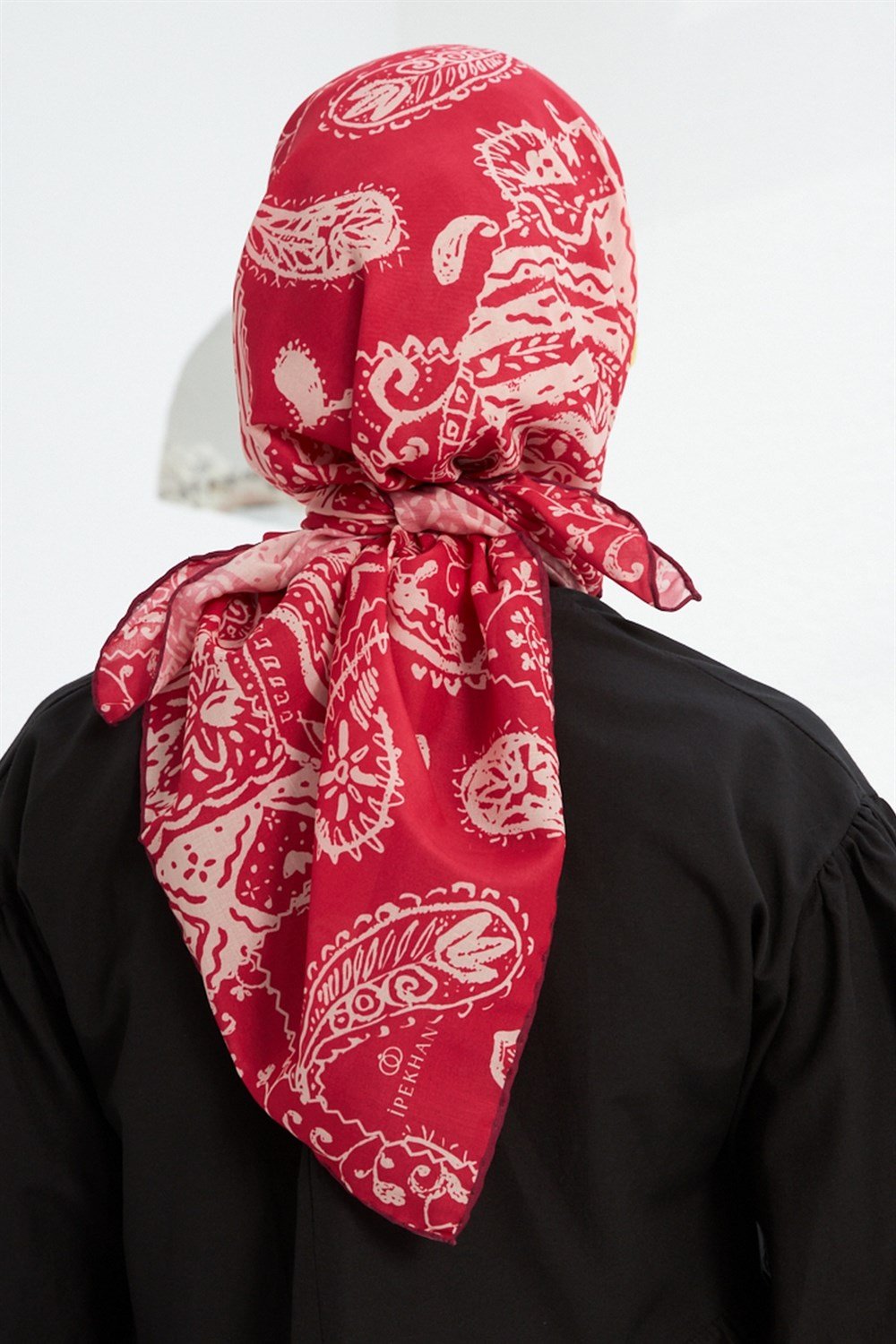İpekhan Pamuk Eşarp - Otantik Çiçekli - IHE003-12