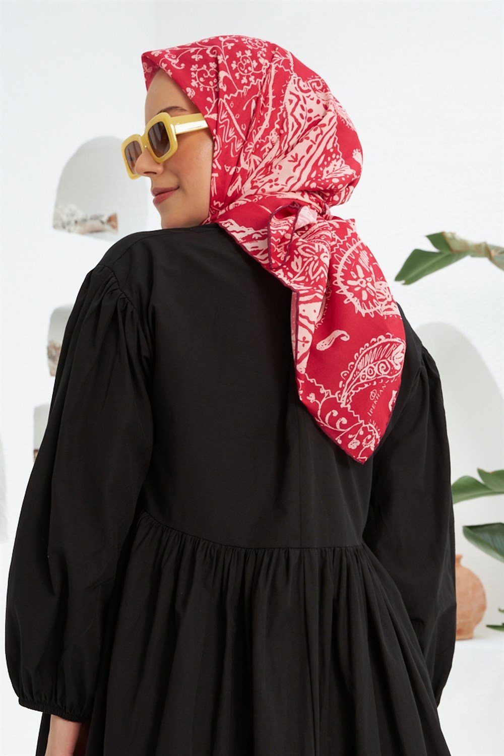 İpekhan Pamuk Eşarp - Otantik Çiçekli - IHE003-12