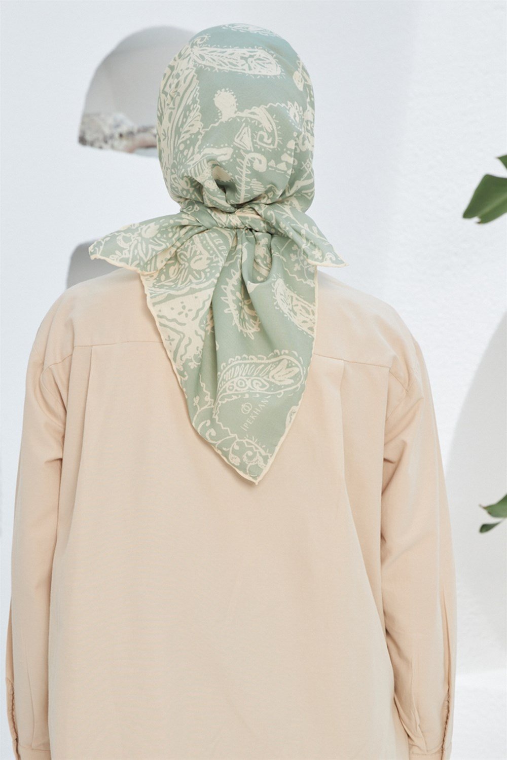 İpekhan Pamuk Eşarp - Otantik Çiçekli - IHE003-13