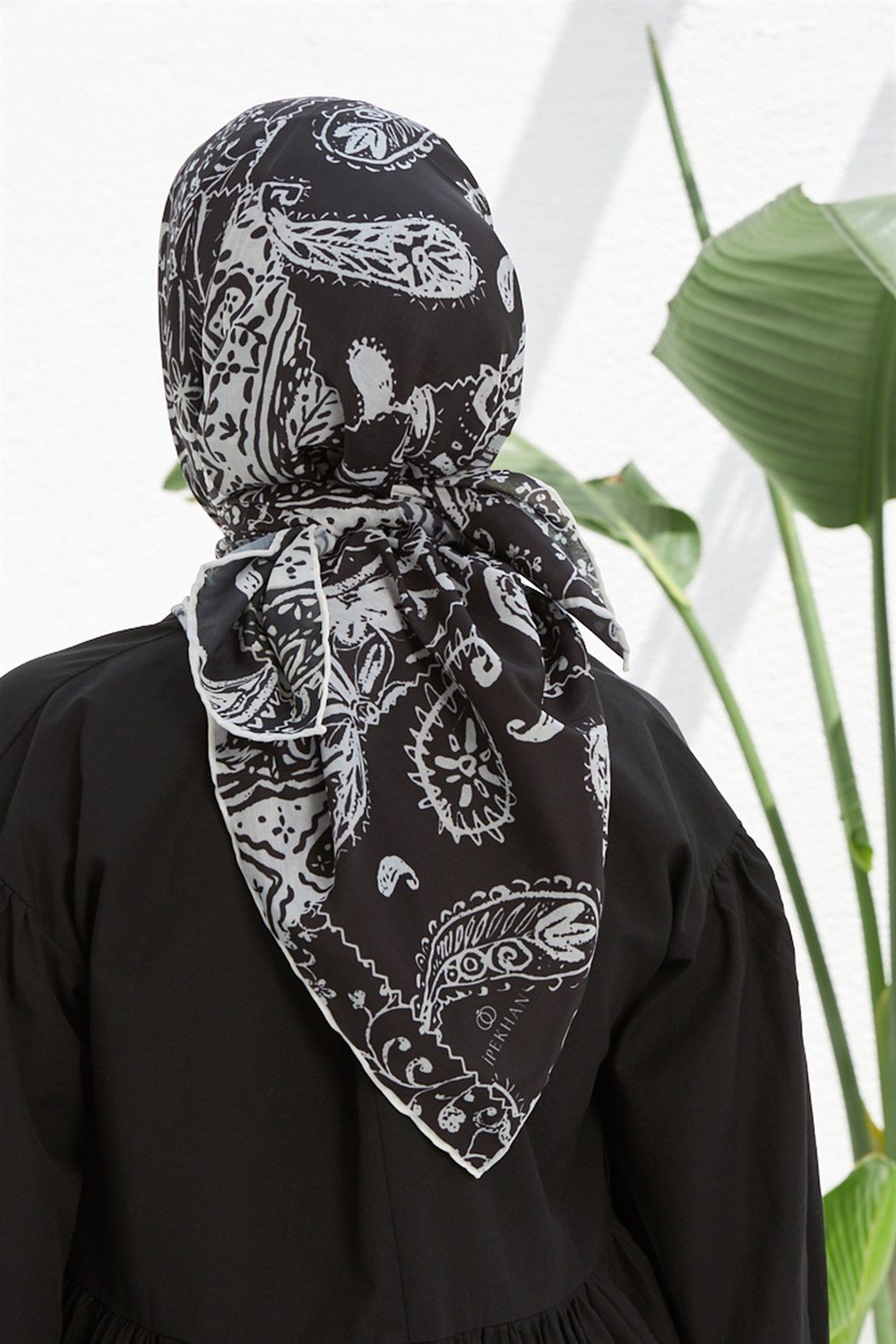 İpekhan Pamuk Eşarp - Otantik Çiçekli - IHE003-14