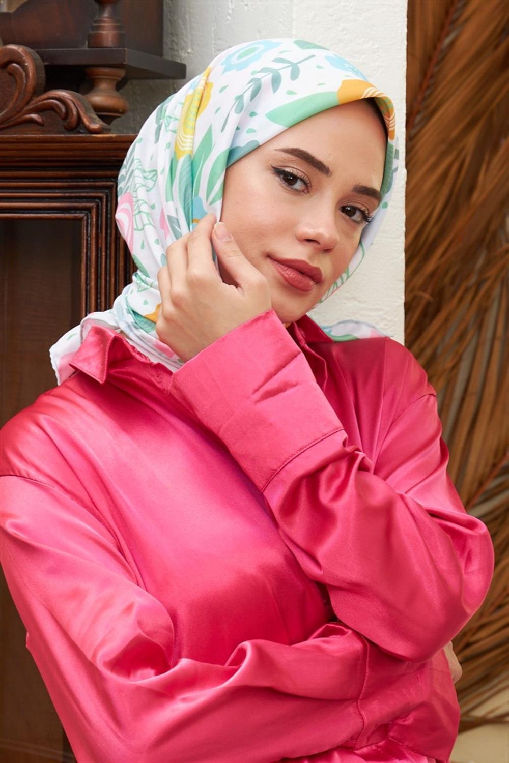 İpekhan Pamuk Eşarp - Sara Desen - IHE1111-10