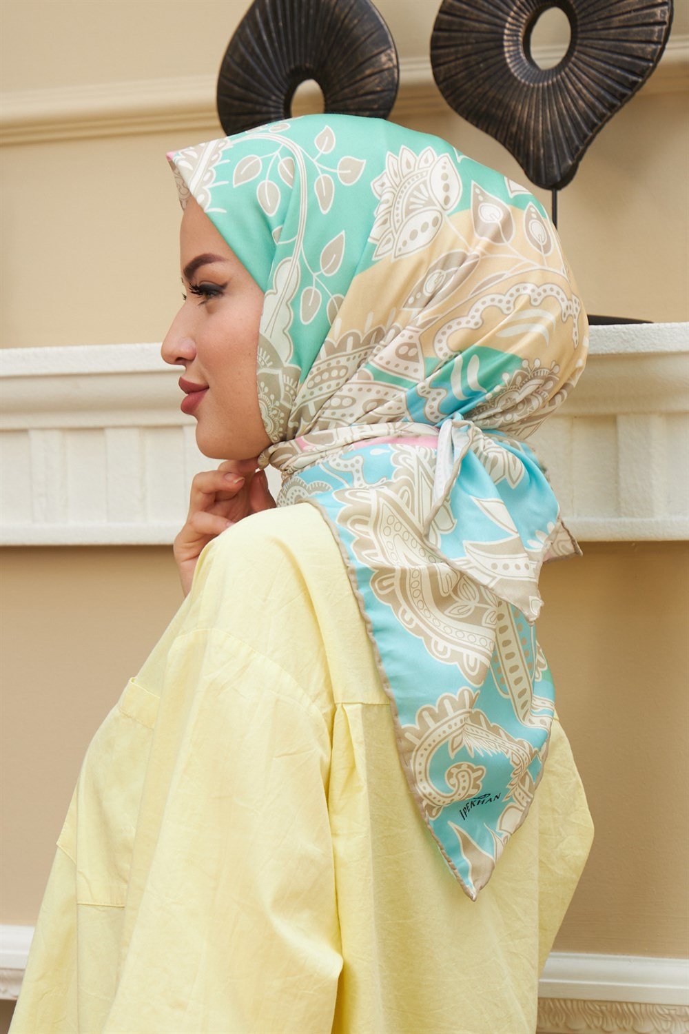 İpekhan Pamuk Eşarp - Sıla Desen - IHE1071-14