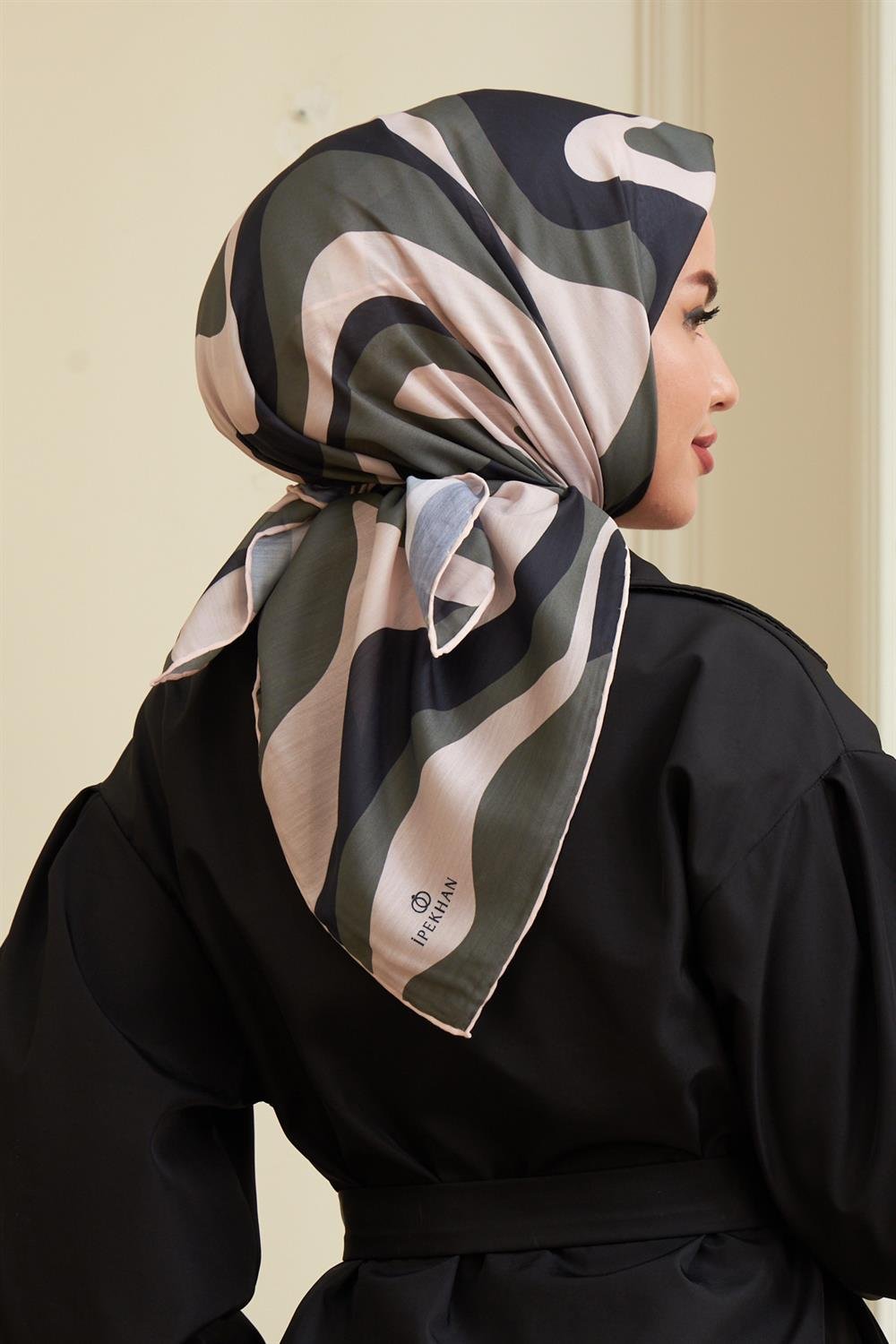 İpekhan Pamuk Eşarp - Twist Desen - IHE1100-09