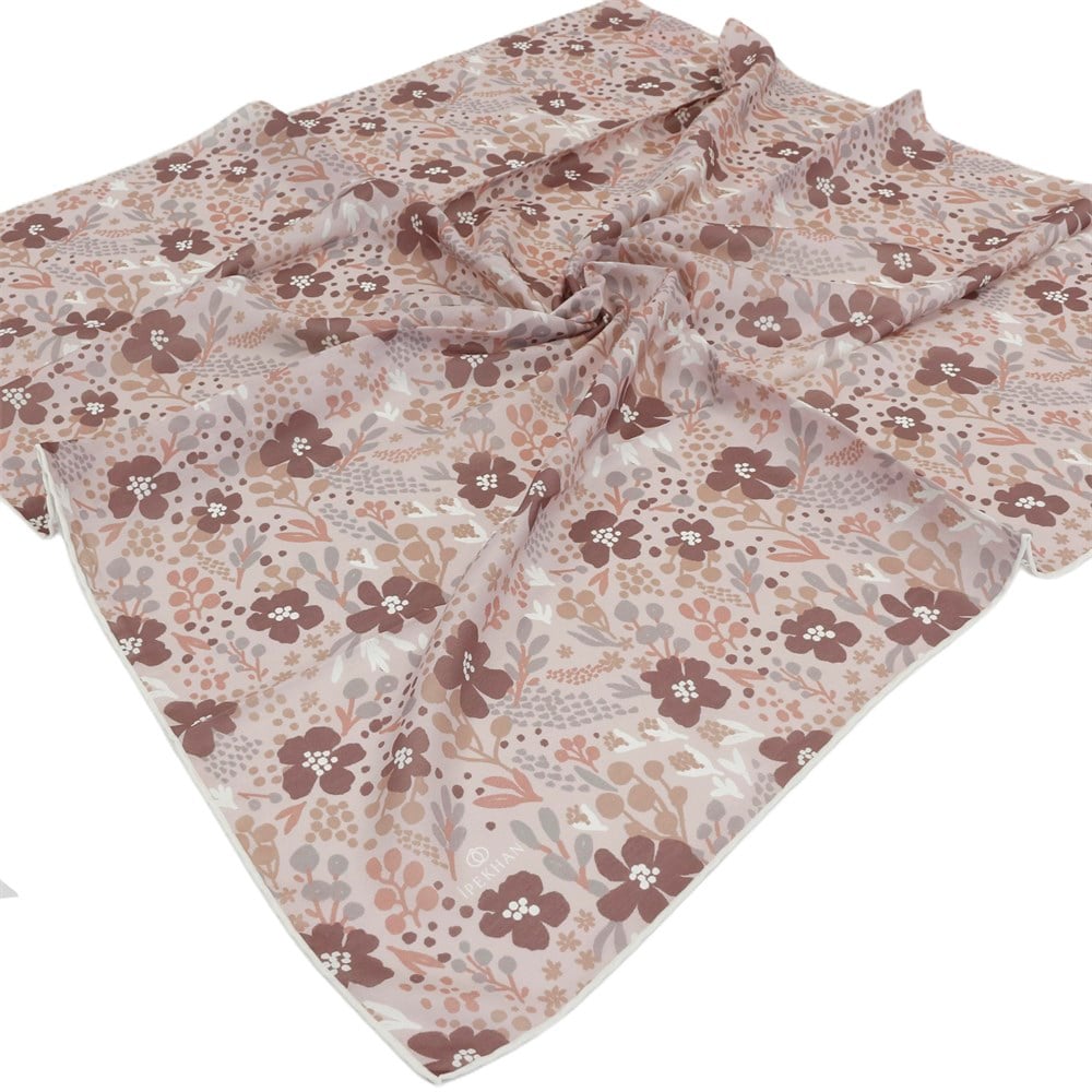 İpekhan Pamuk Eşarp - Yapraklı Çiçek - IHE008-06