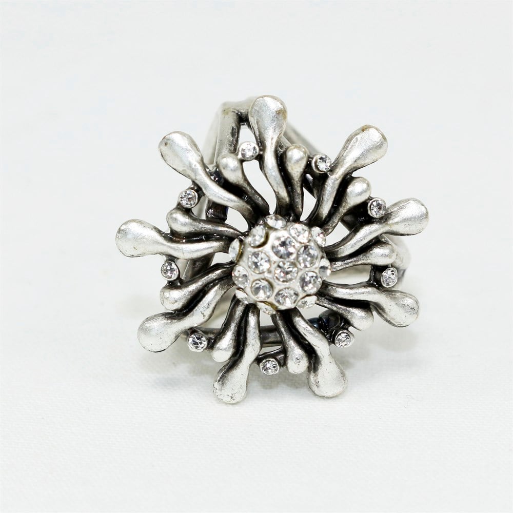 Kristal Taşlı Eşarp, Şal Yüzüğü - Antik Model