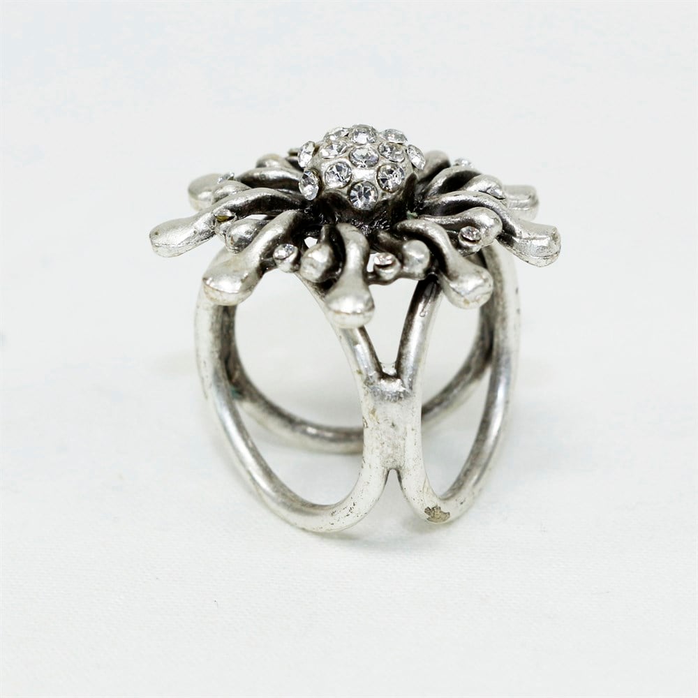 Kristal Taşlı Eşarp, Şal Yüzüğü - Antik Model