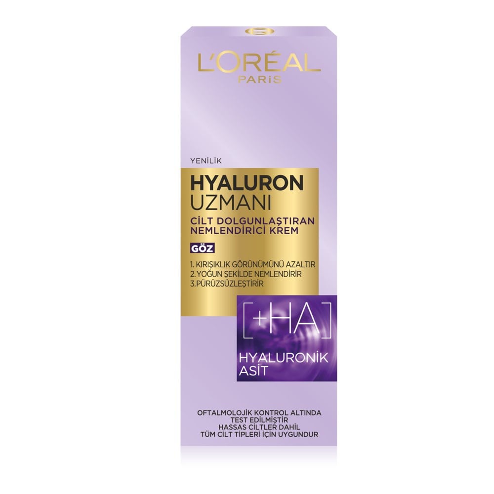 Loreal Paris Hyaluron Uzmanı Cilt Dolgunlaştıran Nemlendirici Göz Kremi GKF 20 (15 ml)