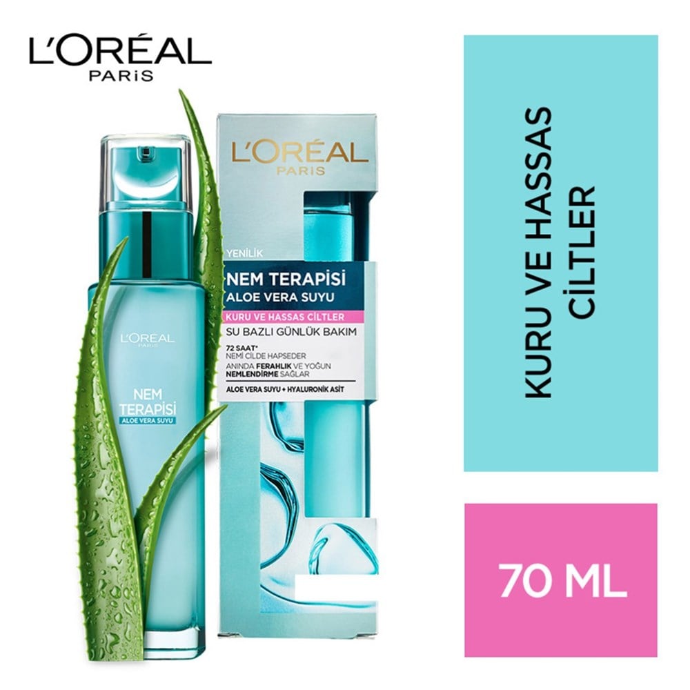 LOREAL PARIS Nem Terapisi Aloe Vera Suyu Kuru ve Hassas Ciltler (70 ml)