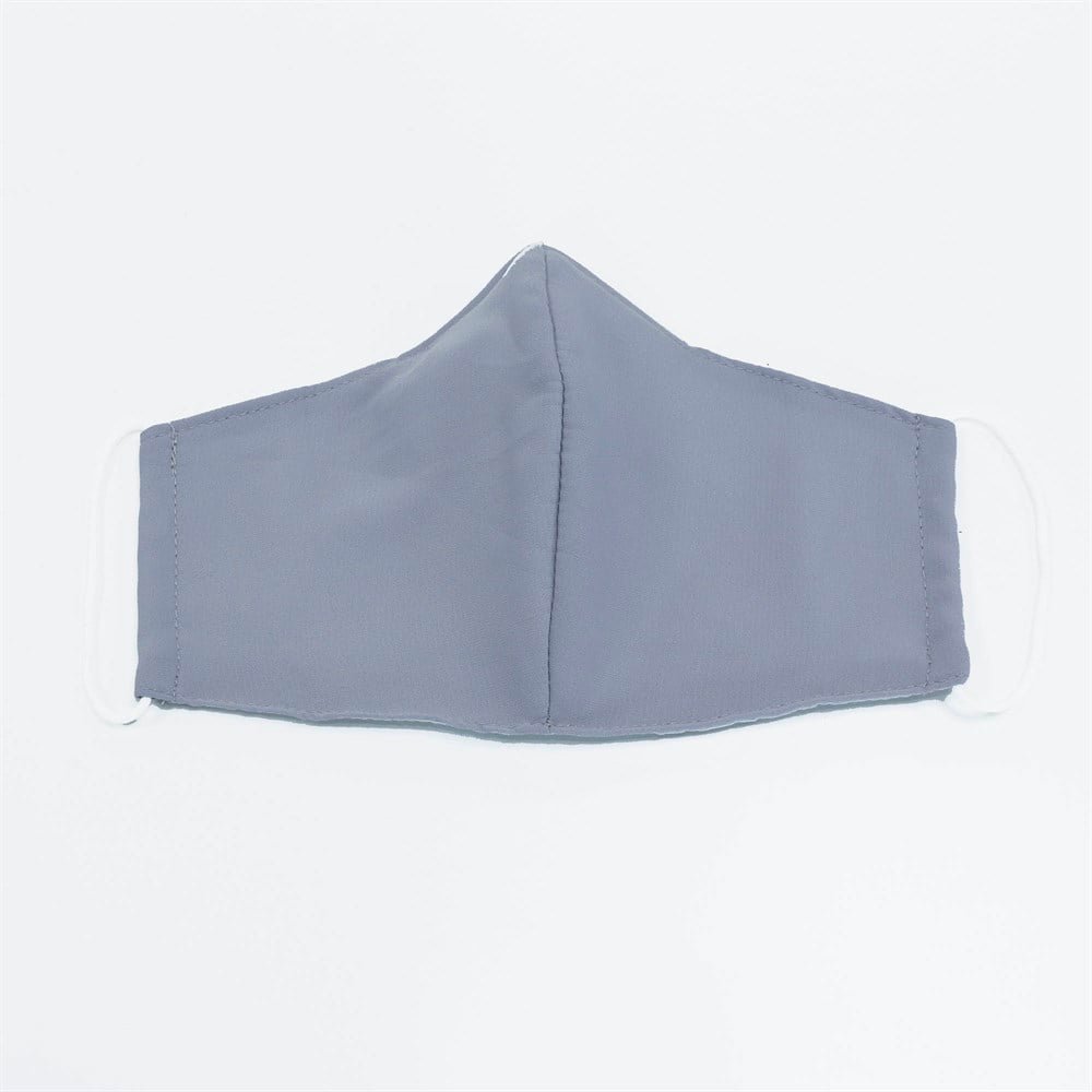 Medine İpeği Yıkanabilir Maske - Gri