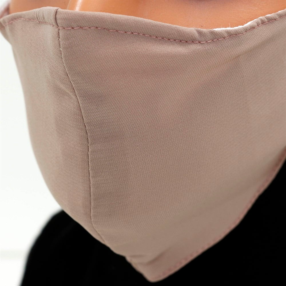 Medine İpeği Yıkanabilir Maske - Koyu Somon