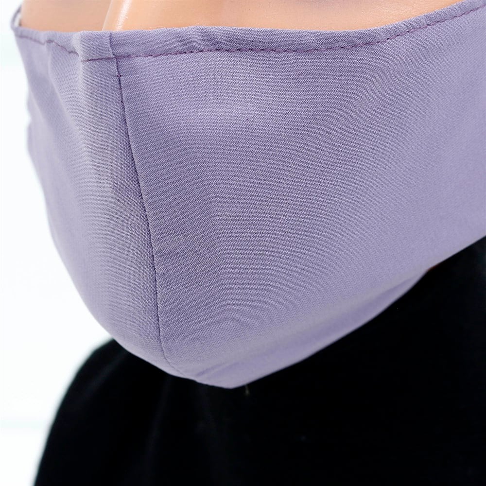 Medine İpeği Yıkanabilir Maske - Lila
