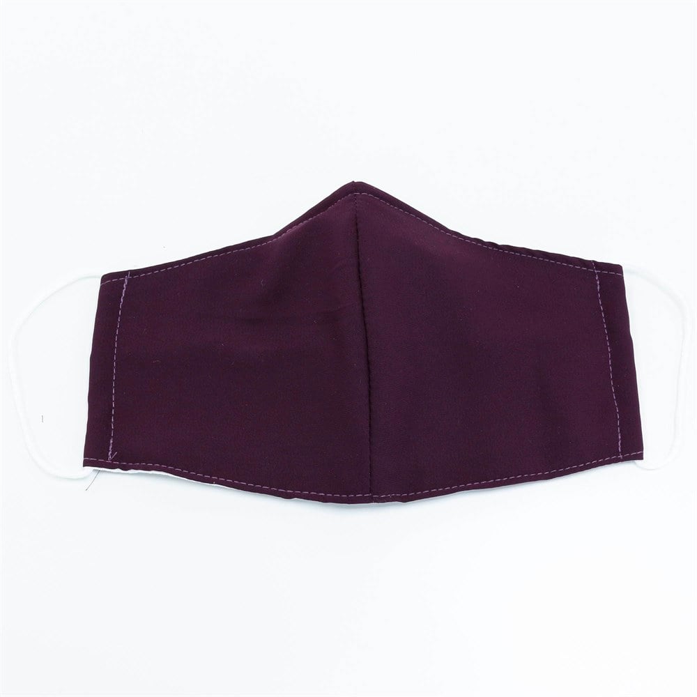 Medine İpeği Yıkanabilir Maske - Mürdüm