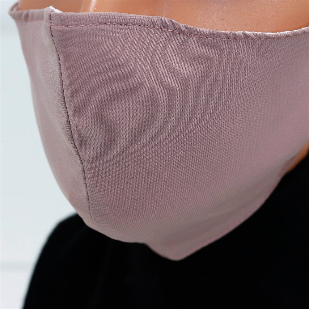 Medine İpeği Yıkanabilir Maske - Pembe