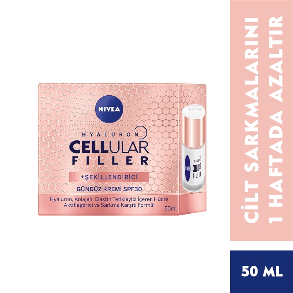 NIVEA Hyaluron Cellular Filler Şekillendirici Yaşlanma Karşıtı Gündüz Kremi (50 ml)