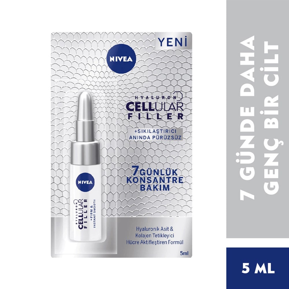 NIVEA Hyaluron Cellular Filler Sıkılaştırıcı 7 Günlük Konsantre Bakım Serum (5ml)
