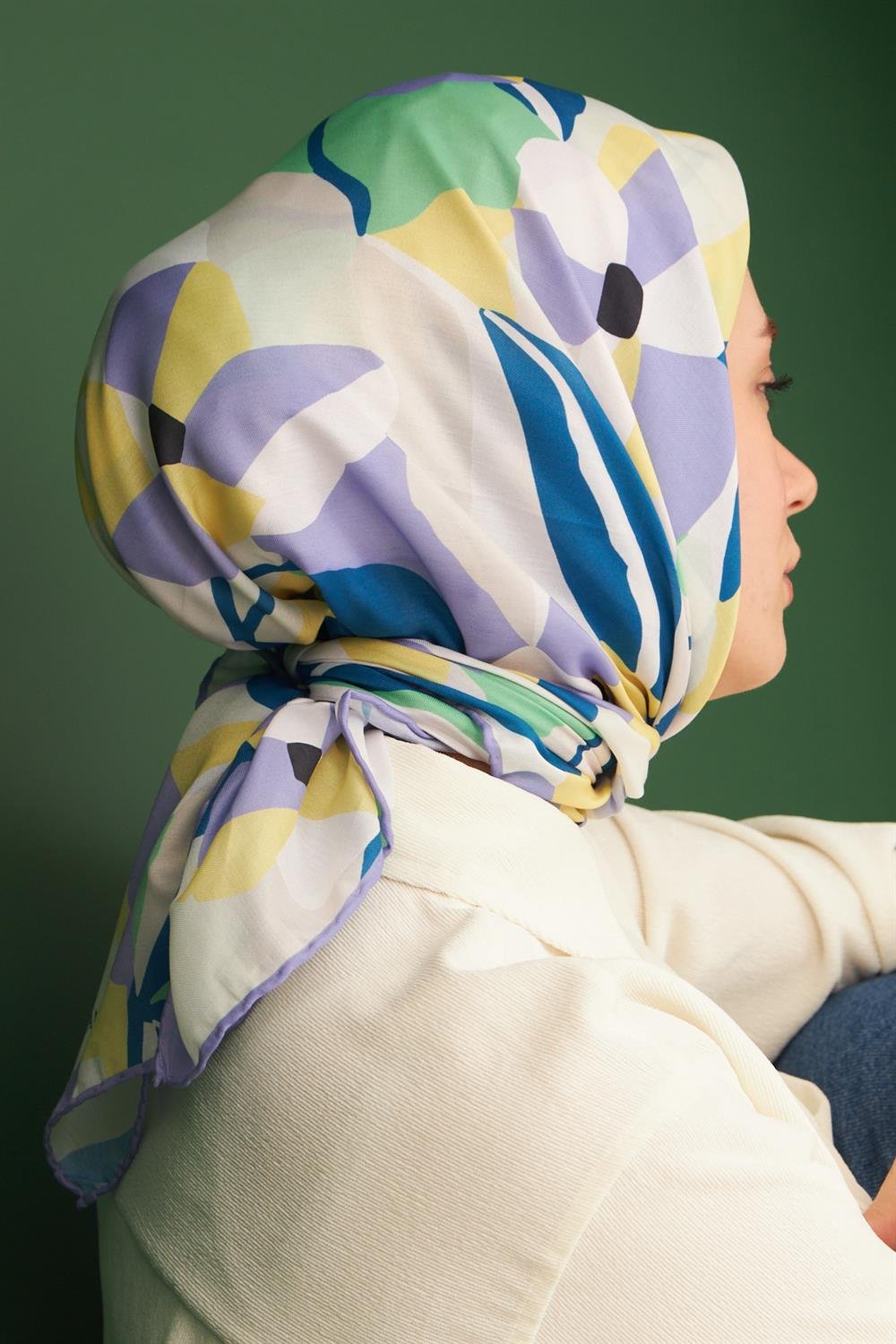 Pamuk Eşarp - İpekhan Daphne Modeli  - SEIHE1108-06