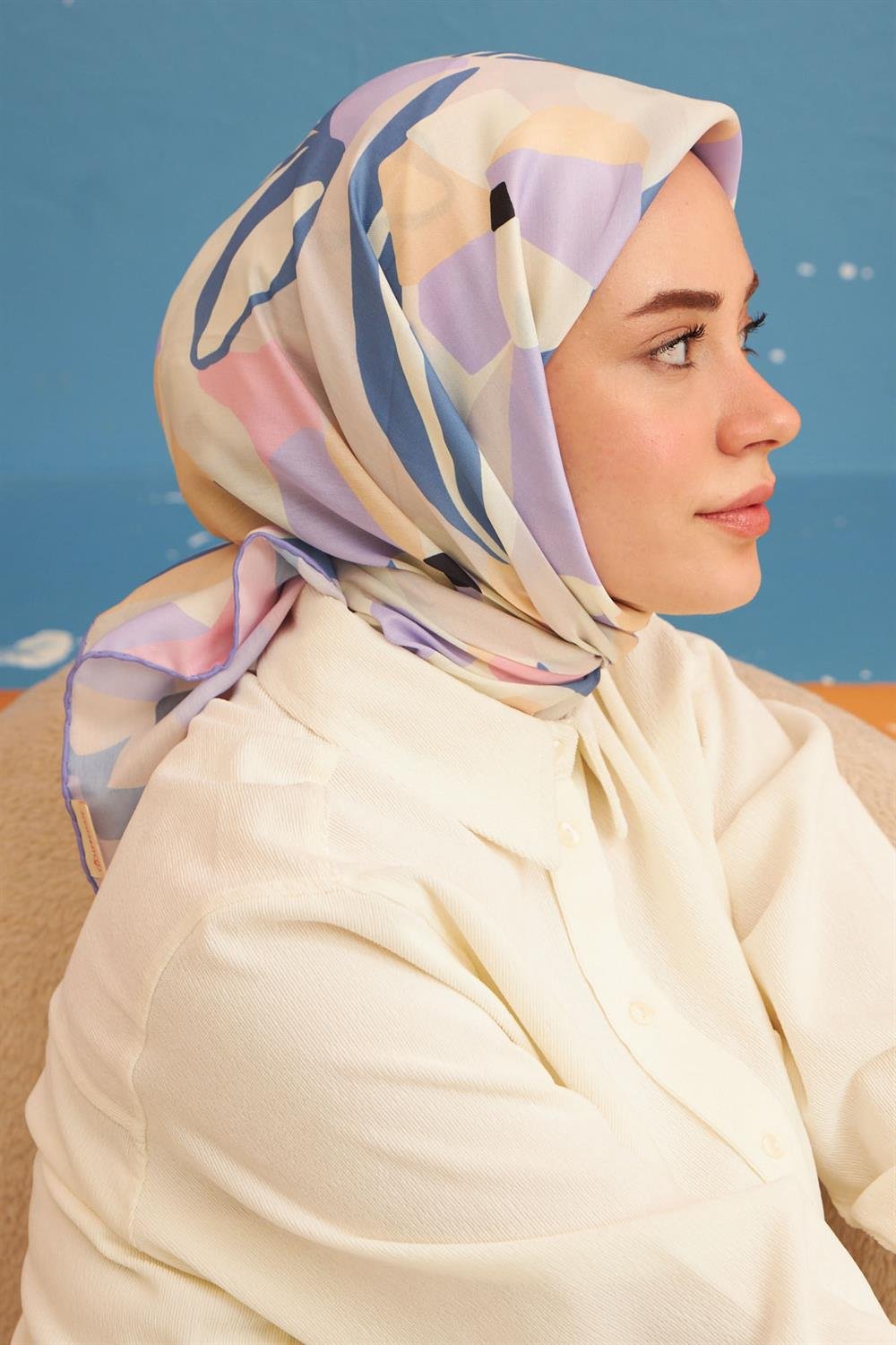 Pamuk Eşarp - İpekhan Daphne Modeli  - SEIHE1108-04