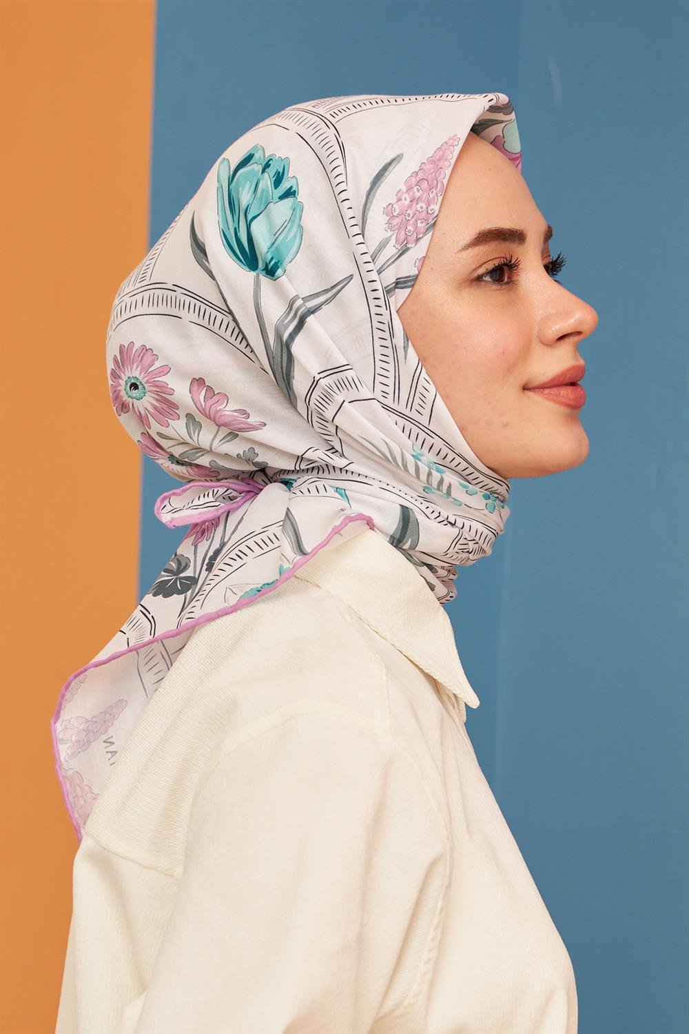 Pamuk Eşarp - İpekhan Firethorn Modeli  - SEIHE1109-06