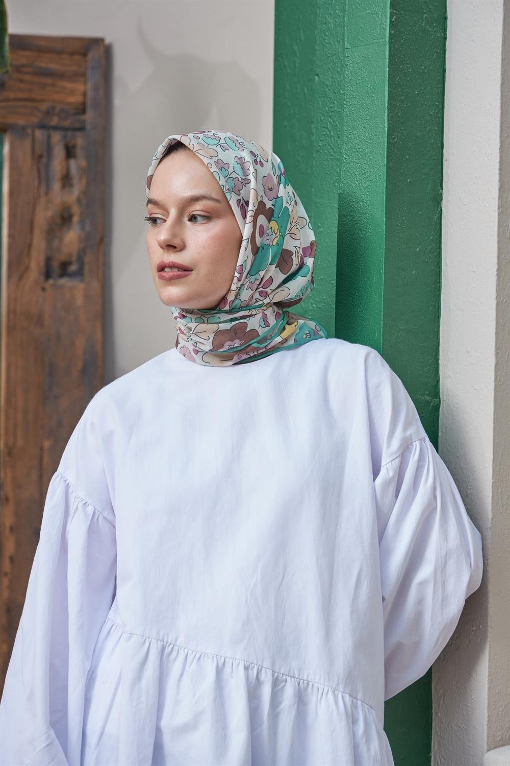 Pamuk Eşarp - İpekhan Nergis Modeli  - SEIHE1092-09