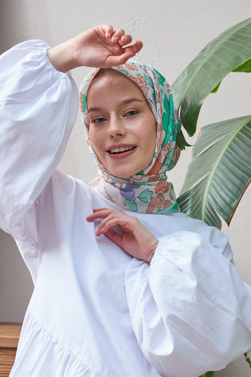 Pamuk Eşarp - İpekhan Nergis Modeli  - SEIHE1092-05