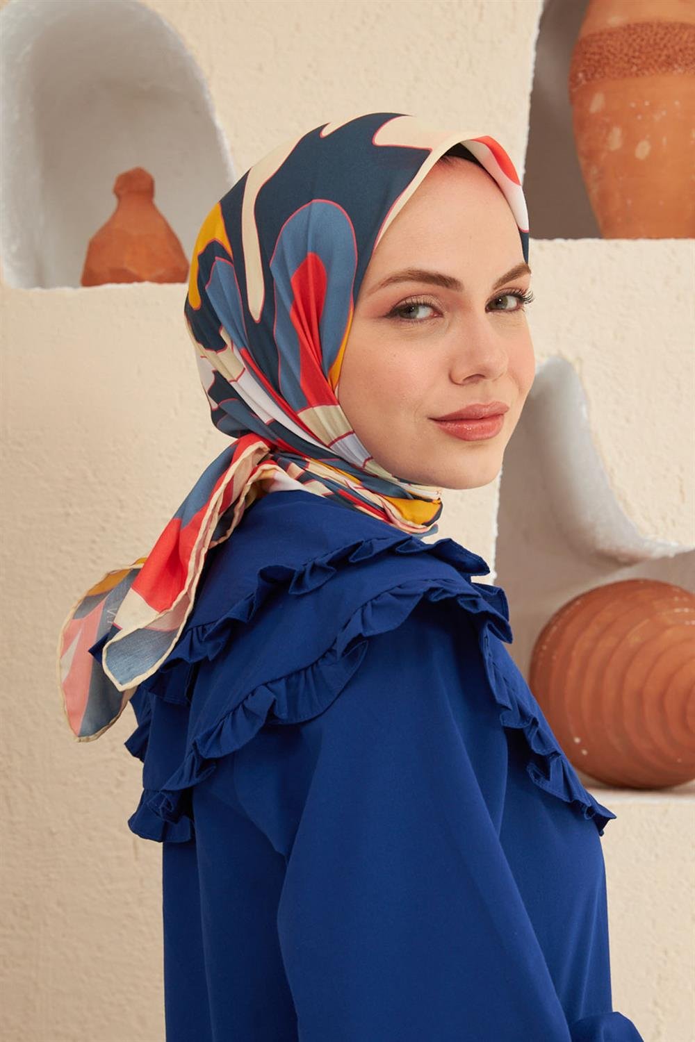 Pamuk Eşarp - İpekhan Yeni Twist Modeli  - SEIHE1133-09