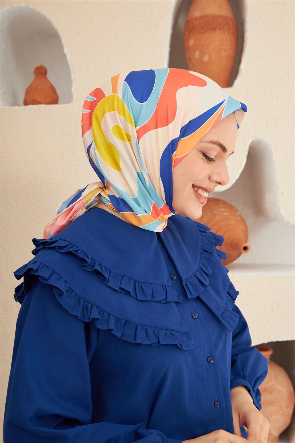 Pamuk Eşarp - İpekhan Yeni Twist Modeli  - SEIHE1133-06