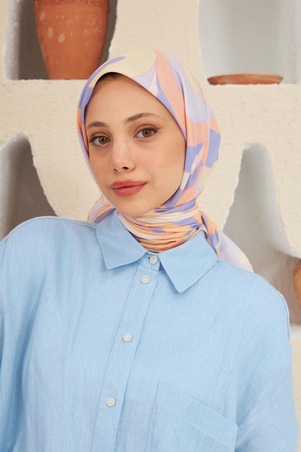 Pamuk Eşarp - İpekhan Yeni Twist Modeli  - SEIHE1133-08