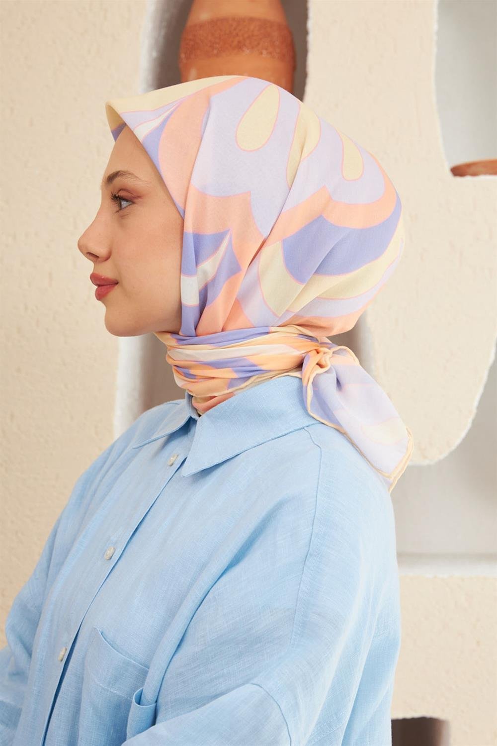 Pamuk Eşarp - İpekhan Yeni Twist Modeli  - SEIHE1133-08