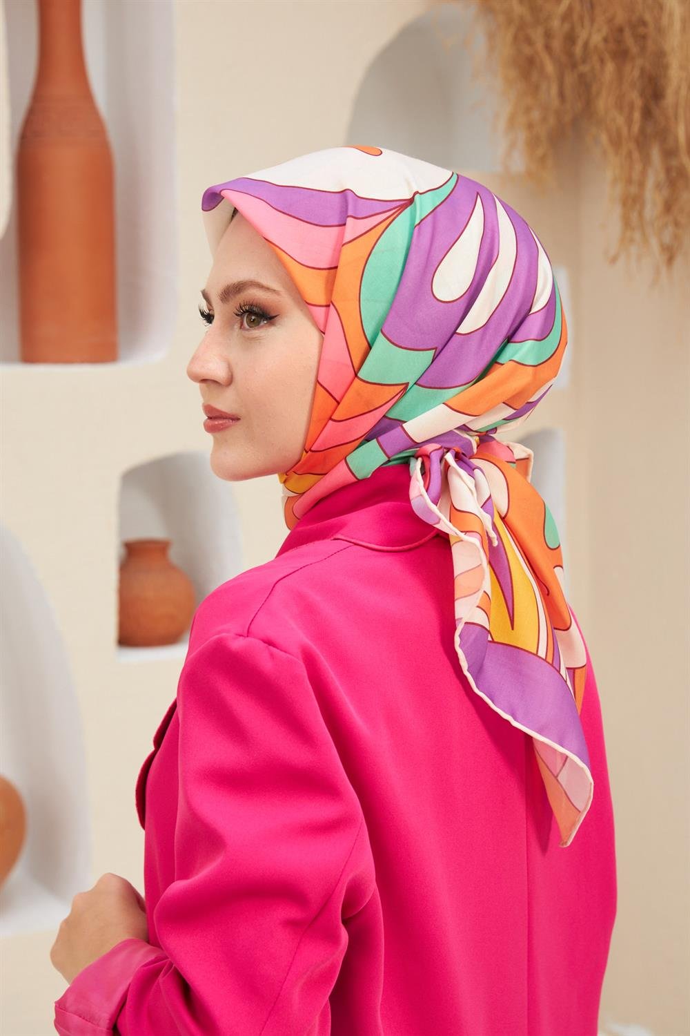 Pamuk Eşarp - İpekhan Yeni Twist Modeli  - SEIHE1133-03