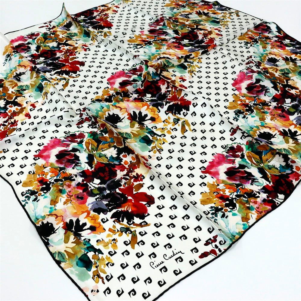 Pierre Cardin Büyük Boy İpek Eşarp - 7585430-312 - Sura 100 cm