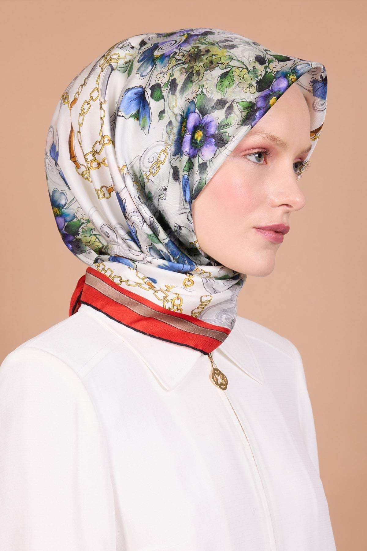 Pierre Cardin Hafif Defolu İpek Eşarp - 9109438-911 - Tivil - D433