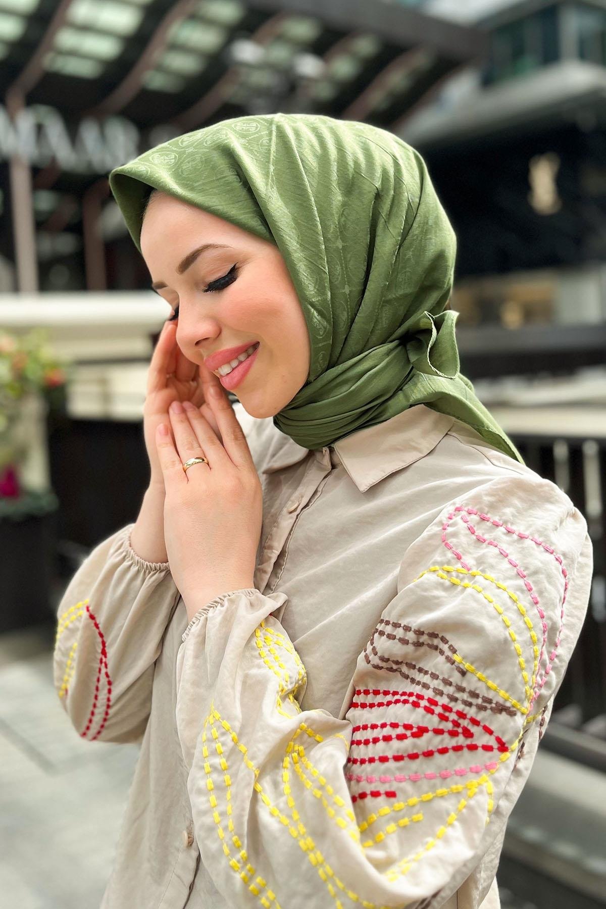 Pierre Cardin Koton Eşarp - 1030400-951 - Yeşil