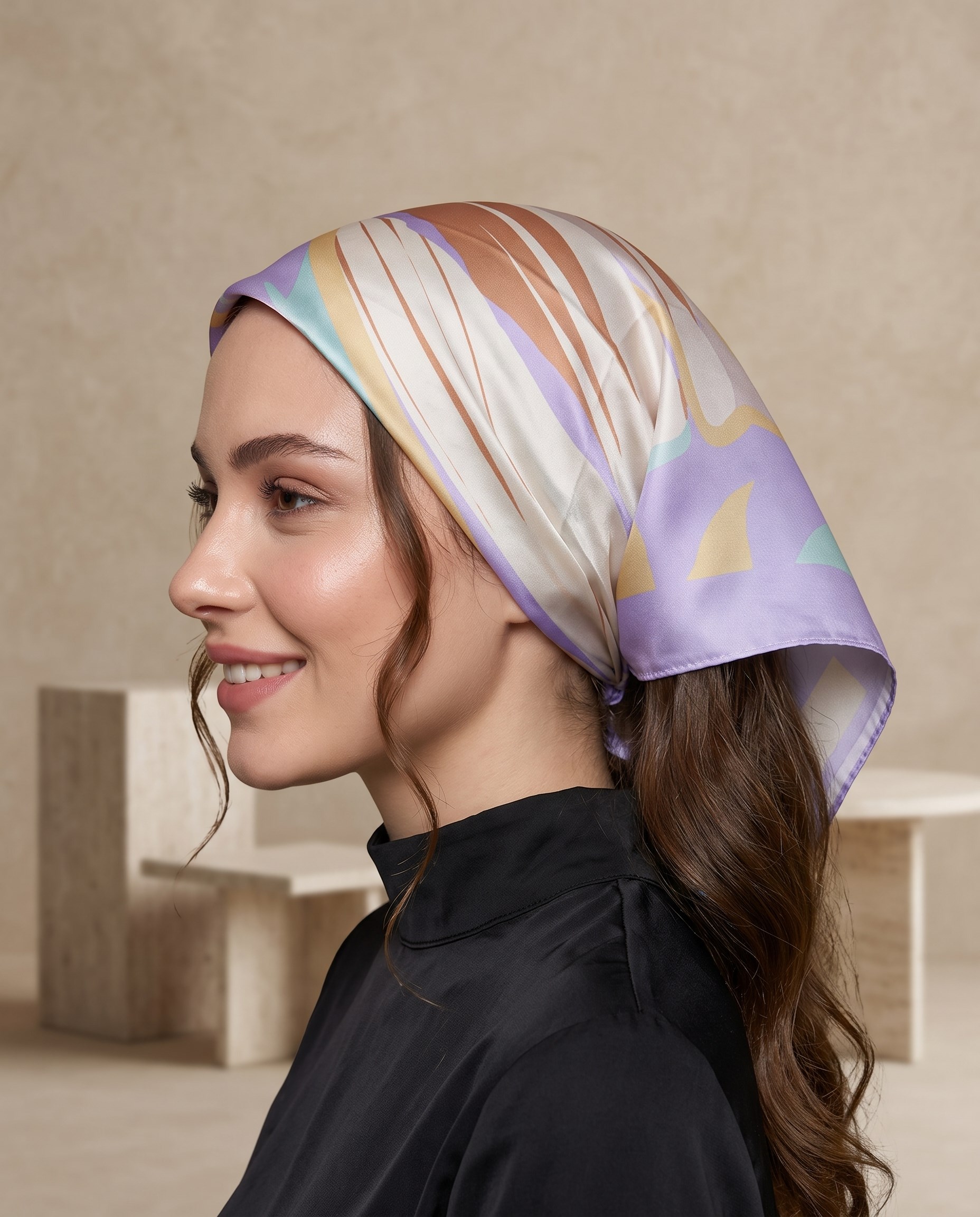 Sisley Bandana - Flora - 2018-017 - Lila