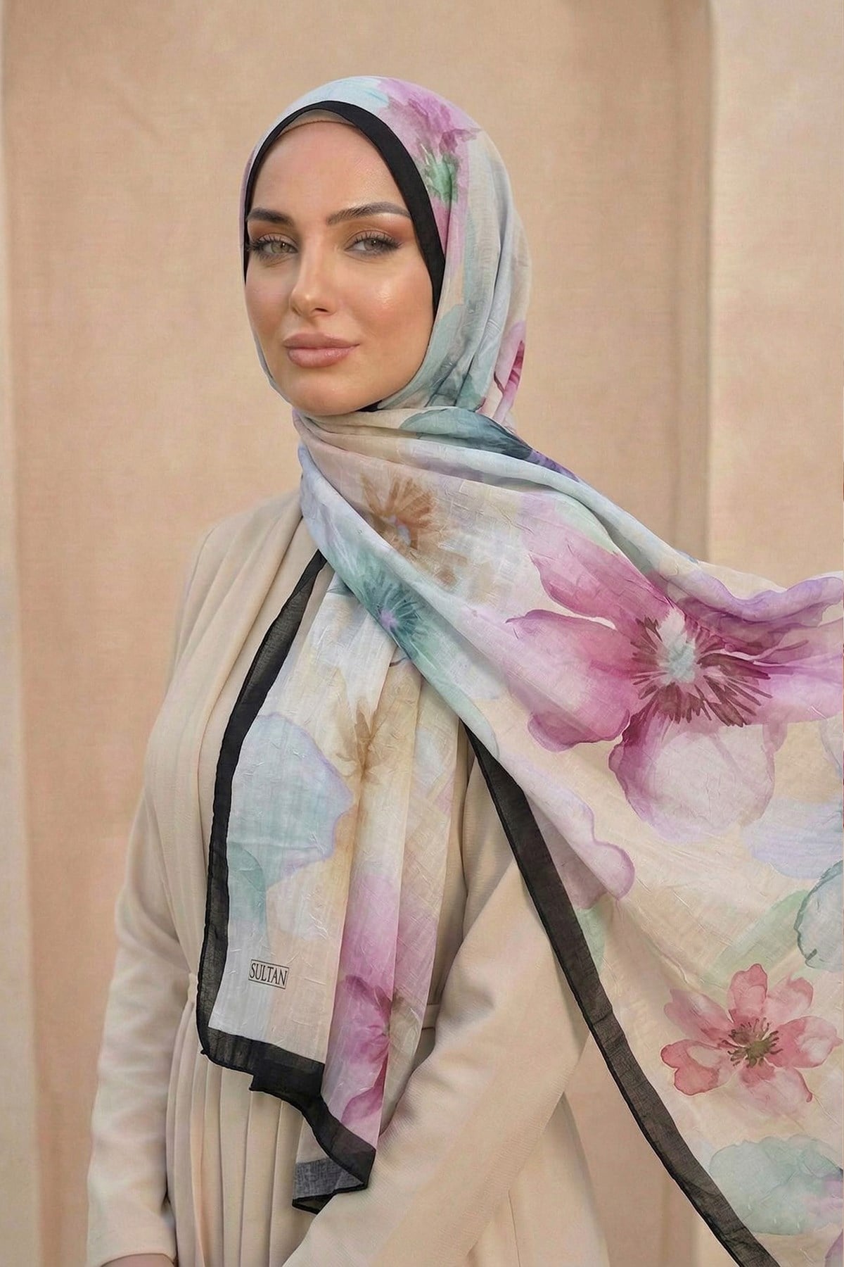 Sultan Desenli Bambu Kraş Şal - Aylin Modeli - DK03-04