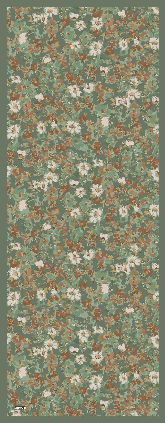 Sultan Desenli Bambu Kraş Şal - Çiçek Modeli - DK06-10