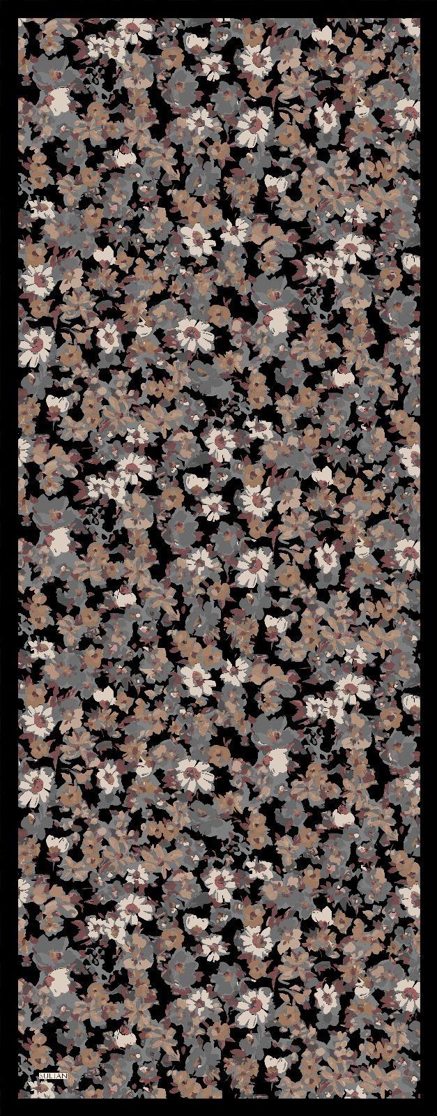Sultan Desenli Bambu Kraş Şal - Çiçek Modeli - DK06-09