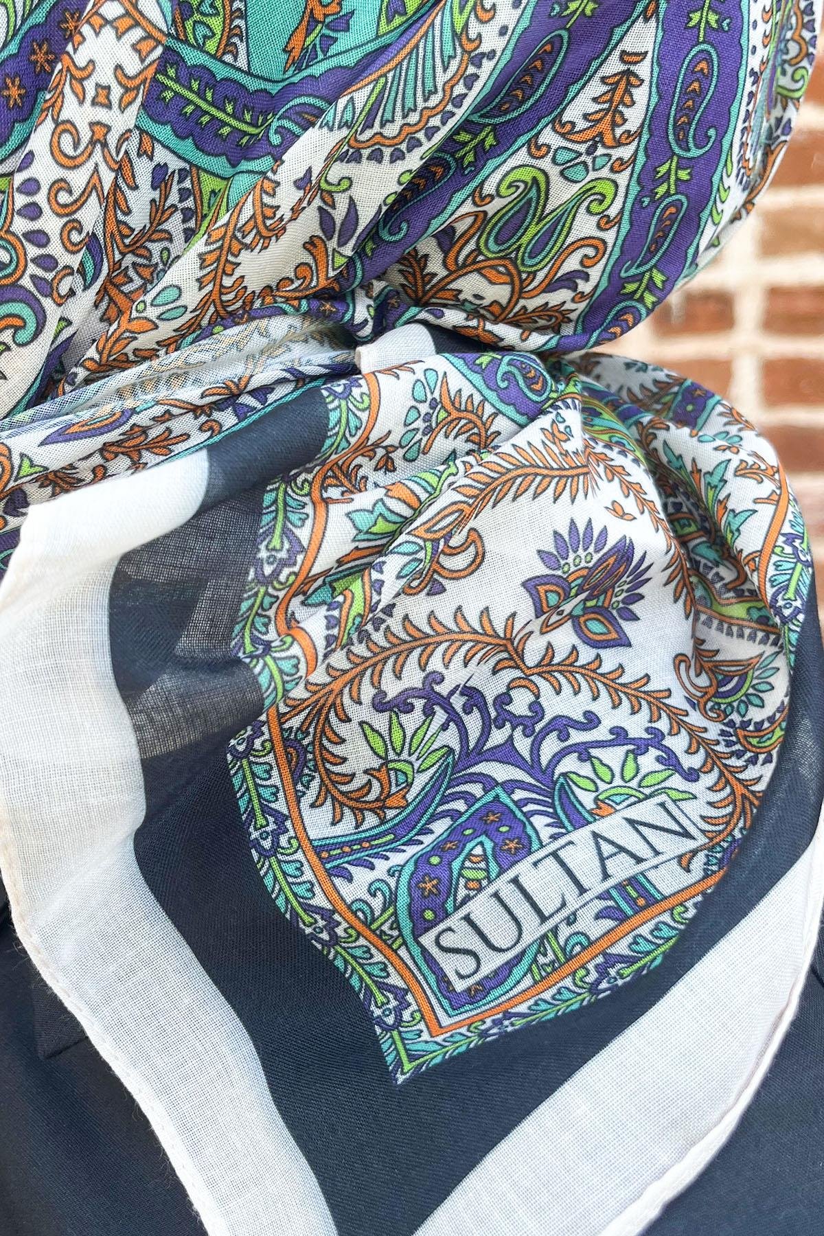 Sultan Fresh Pamuk Eşarp - Çini Desen - SFE012-01