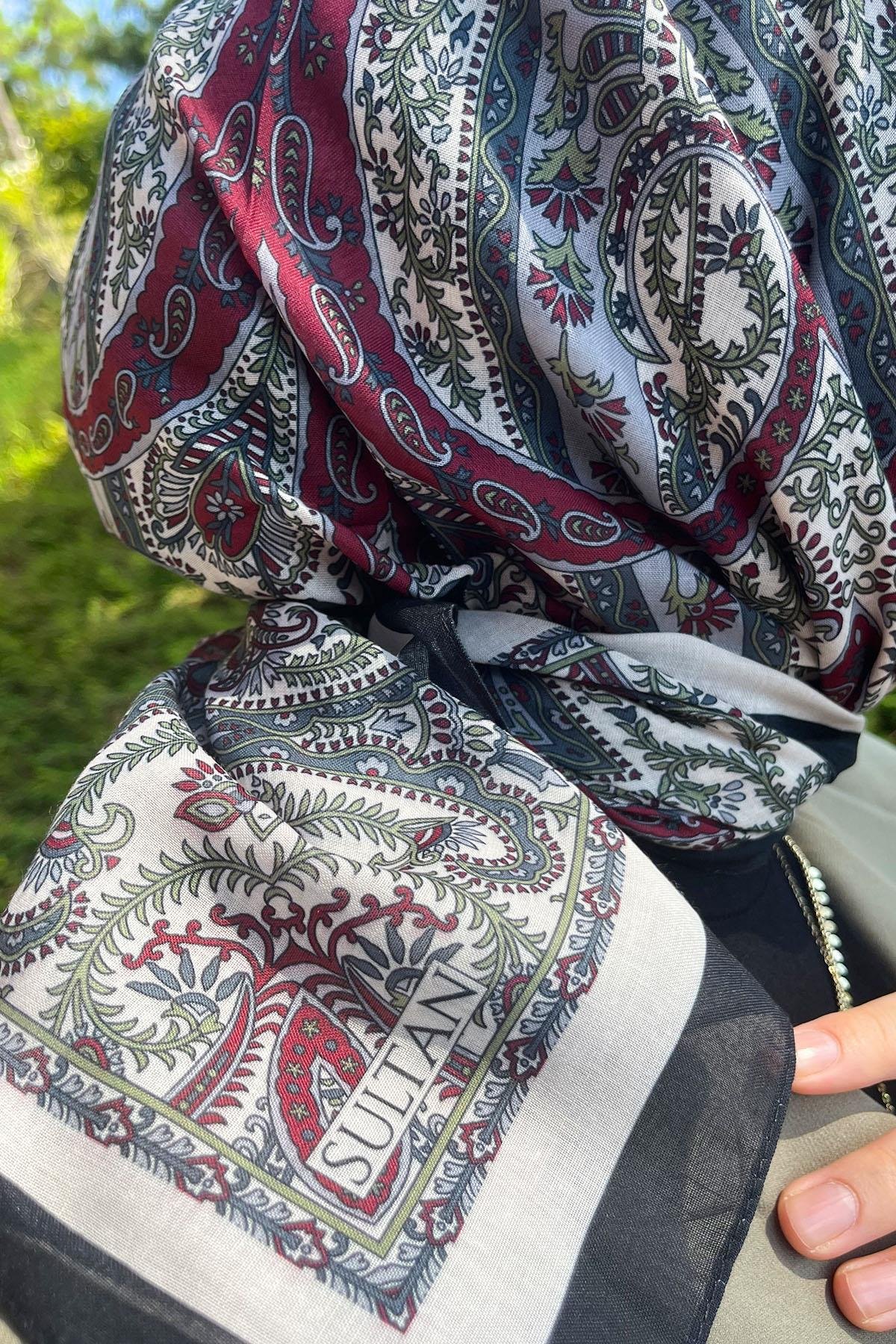 Sultan Fresh Pamuk Eşarp - Çini Desen - SFE012-08