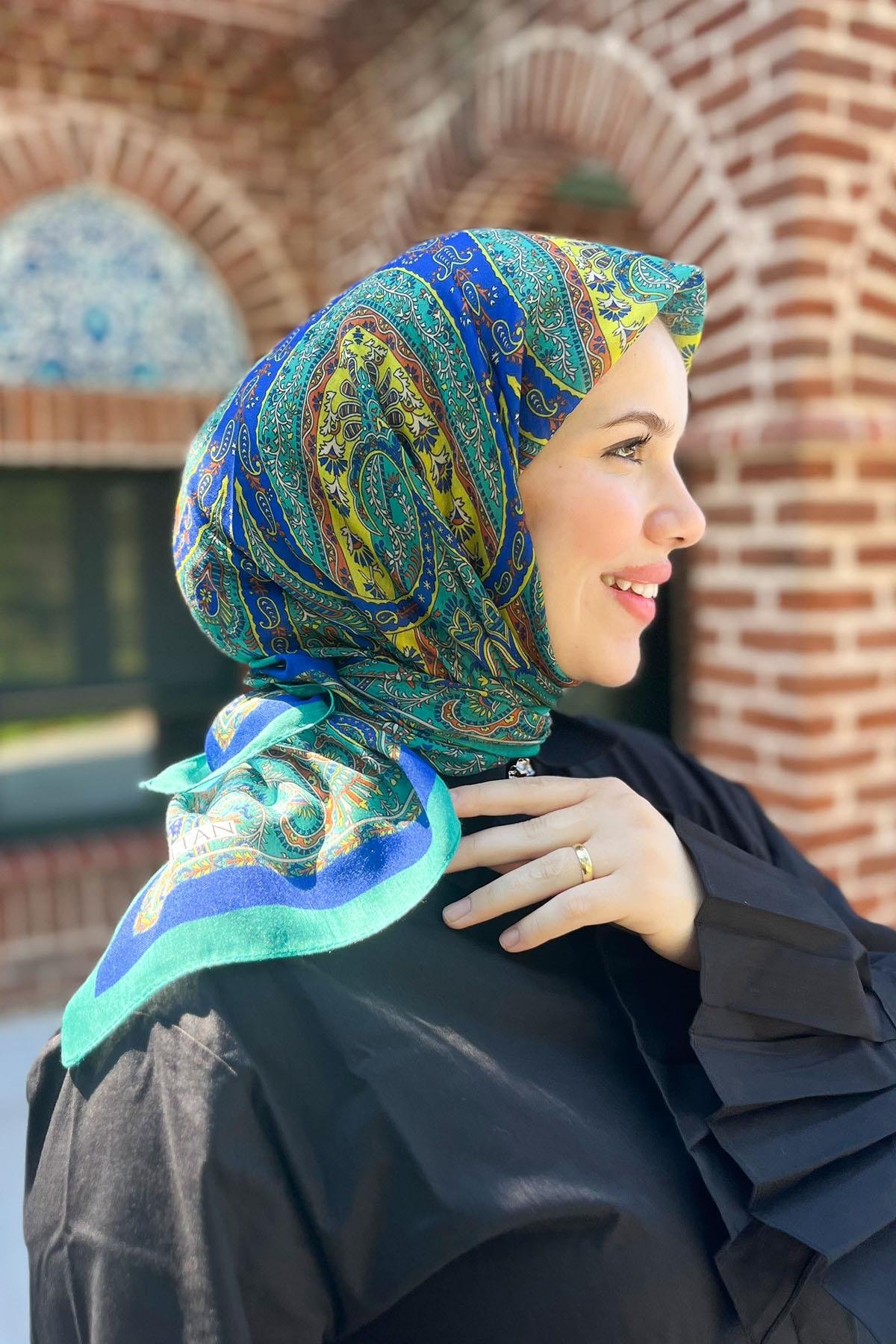 Sultan Fresh Pamuk Eşarp - Çini Desen - SFE012-07