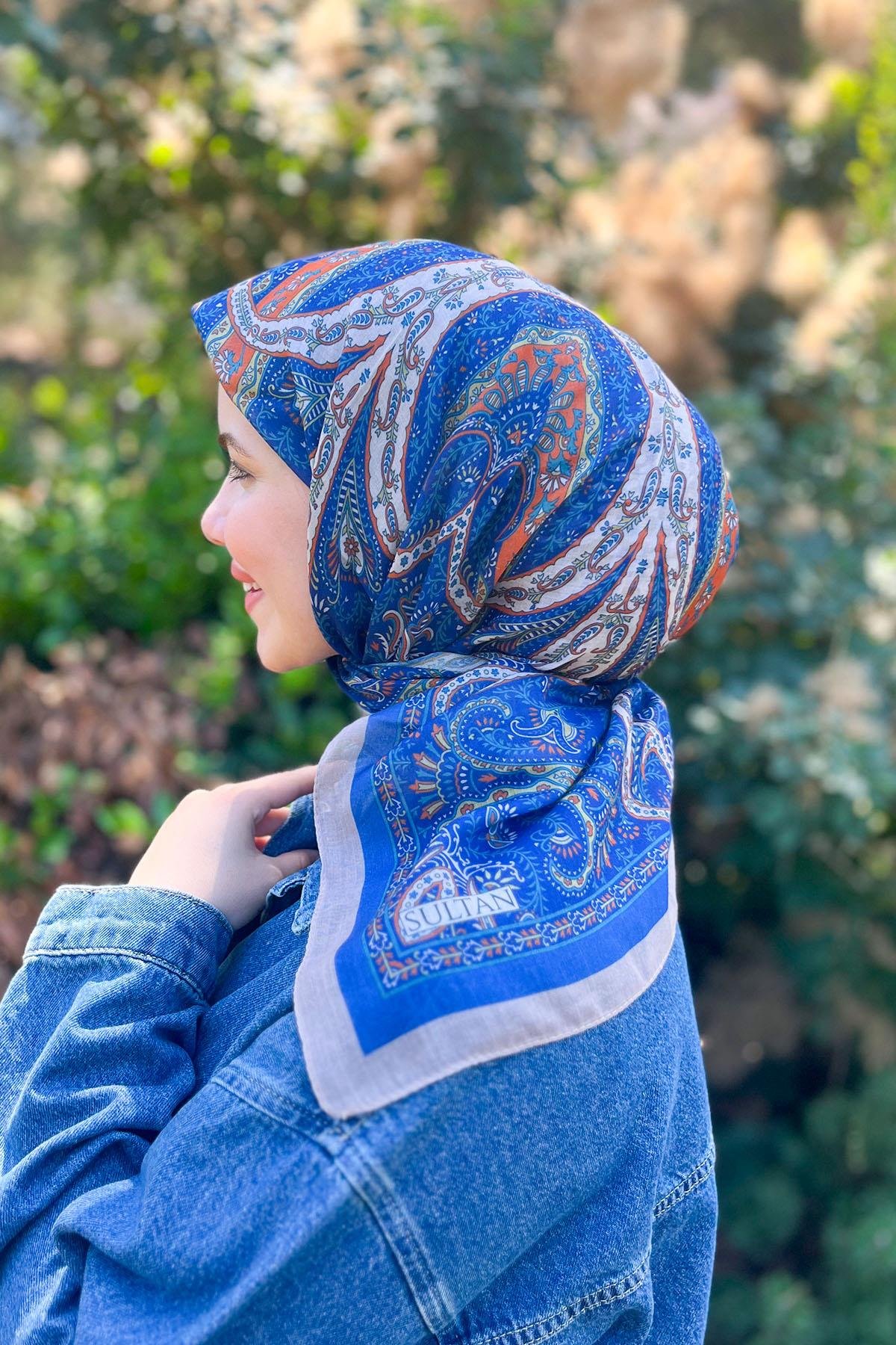 Sultan Fresh Pamuk Eşarp - Çini Desen - SFE012-06